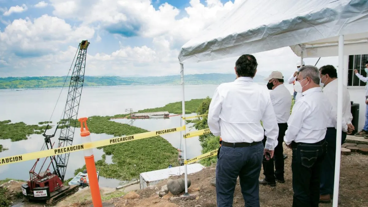 CFE impulsa dragado en el embalse de la Presa Peñitas (Chiapas) para evitar inundaciones y garantizar la energía eléctrica
