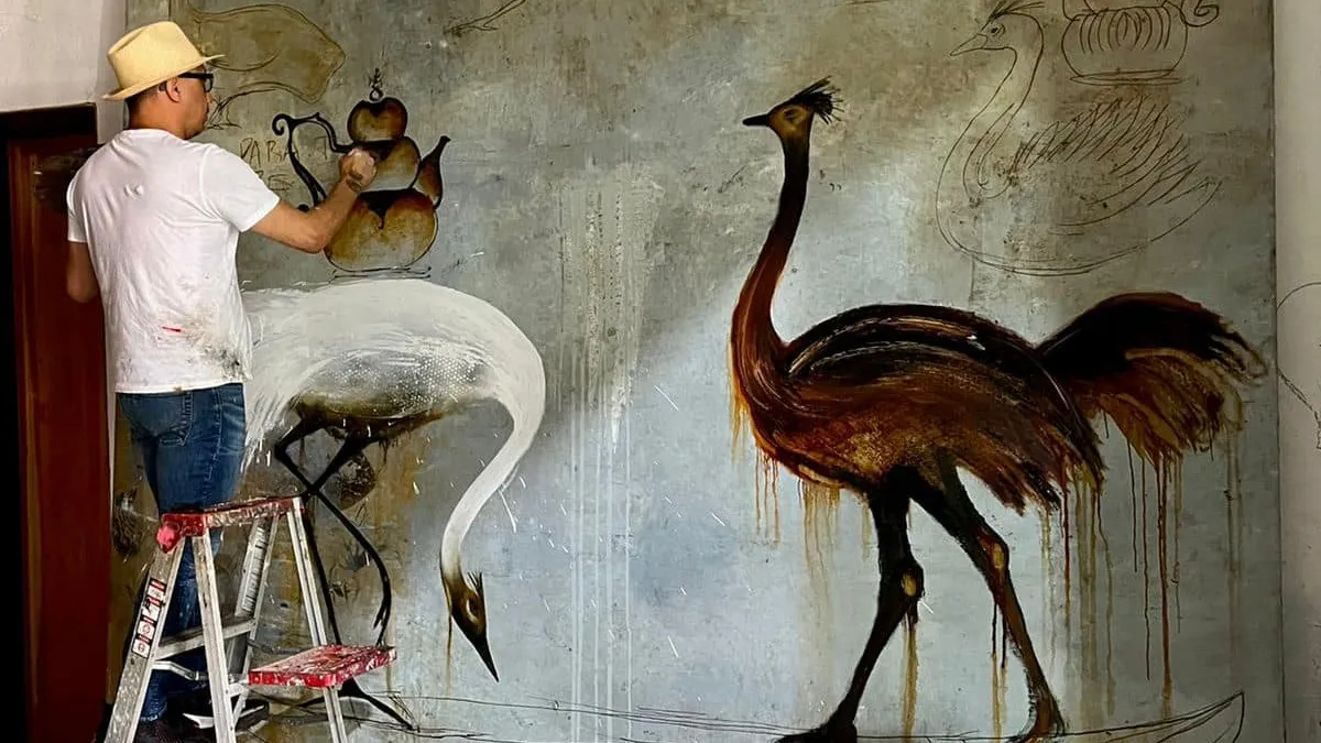 El artista oaxaqueño Amador Montes asegura que lo pintor no quita lo político