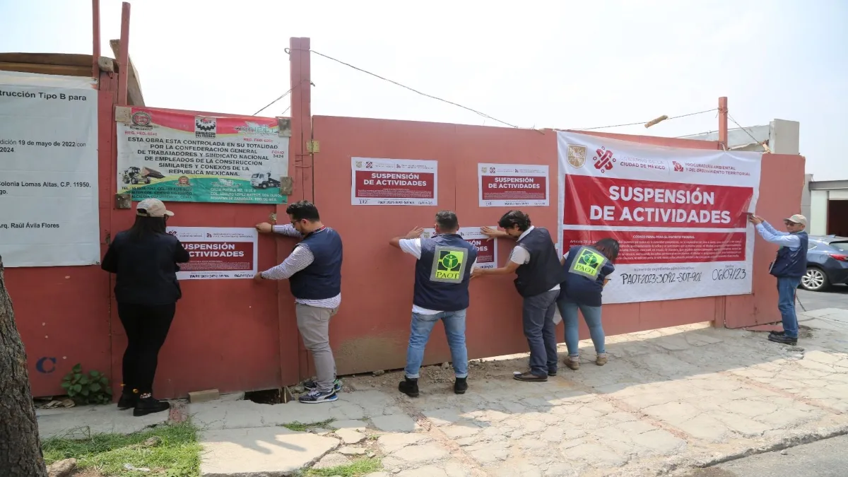 PAOT suspende obra irregular sobre un Área de Valor Ambiental en Miguel Hidalgo