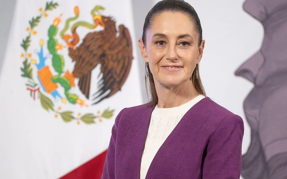 Claudia Sheinbaum, presidenta de México, durante un evento oficial en 2025