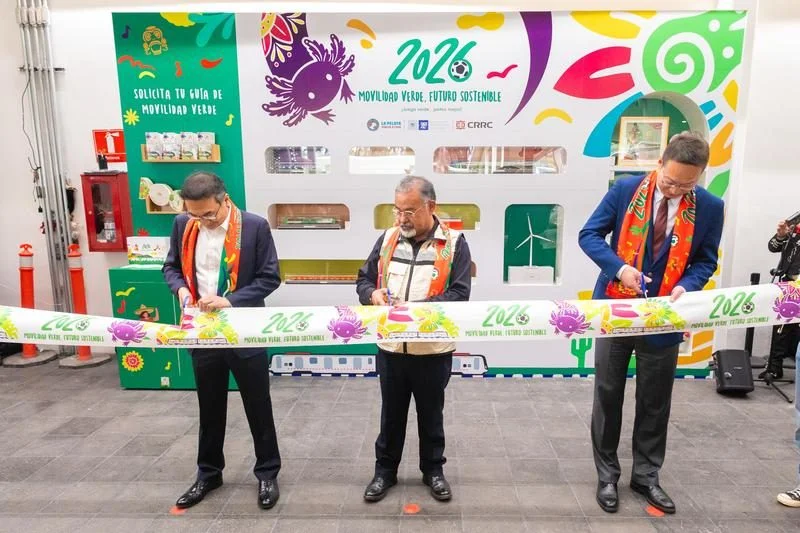 Entre trenes, caligrafía y fútbol: Estaciones de energía verde de CRRC acercan movilidad sostenible a mexicanos