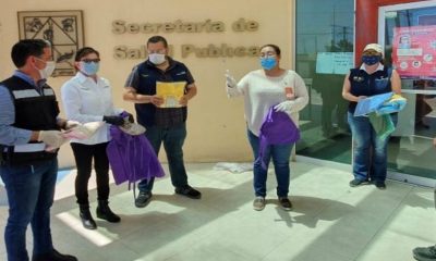A marchas forzadas voluntarios fabrican equipo de protección a personal de salud en Sonora
