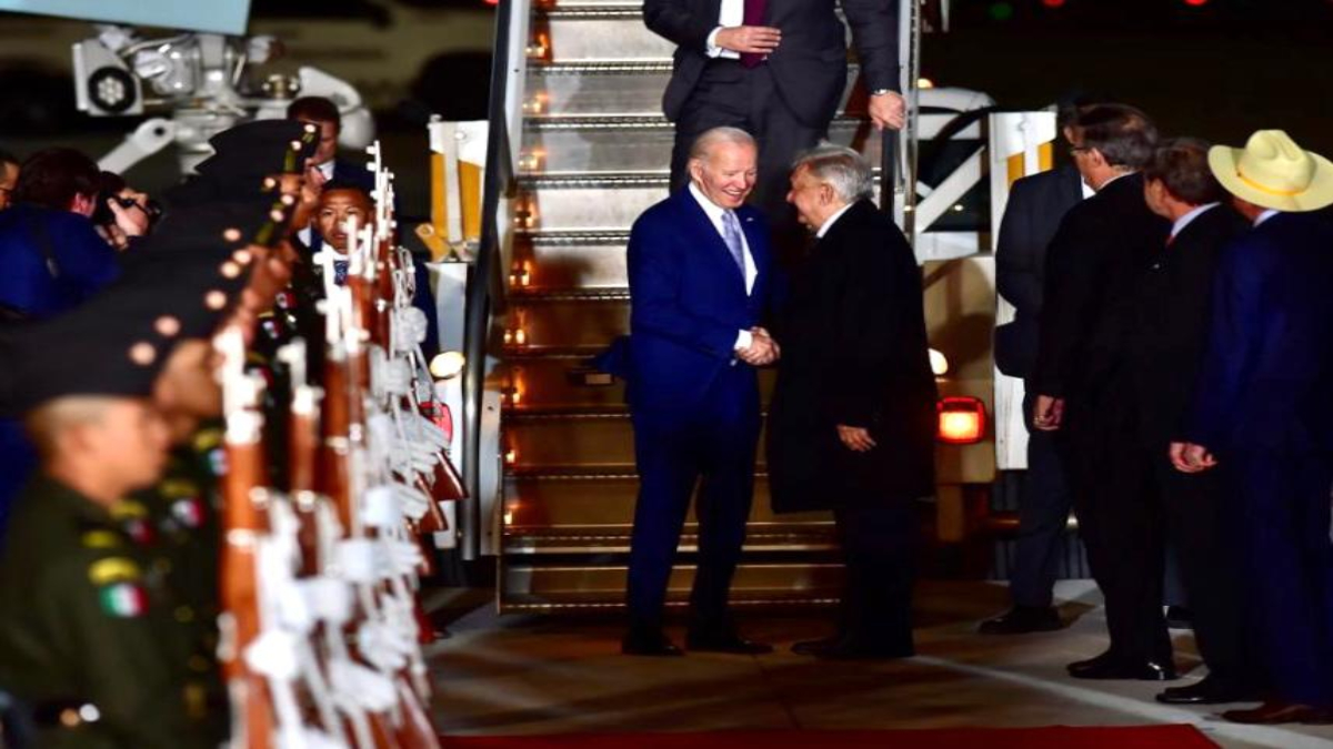 El presidente Biden estuvo todo el tiempo contento a su llegada a México a través del AIFA: AMLO