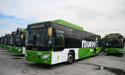 Camiones urbanos llegan a Nuevo León para ayudar en la crisis del transporte