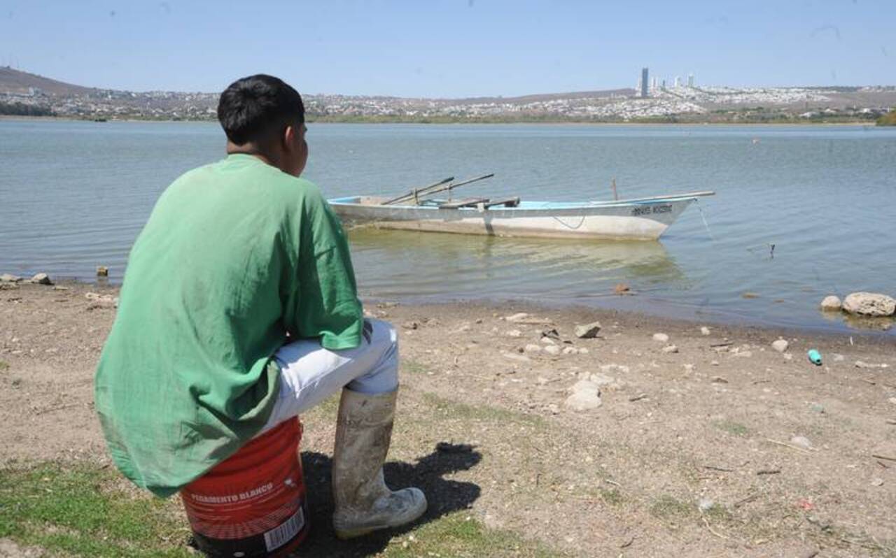 La sequía preocupa a los pescadores de la presa El Palote en Guanajuato