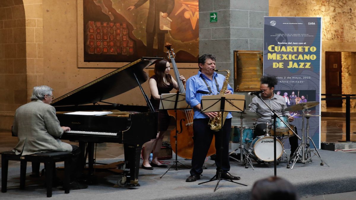 Enaltecer la música: El Cuarteto Mexicano de Jazz ofrece concierto en la Cámara de Senadores
