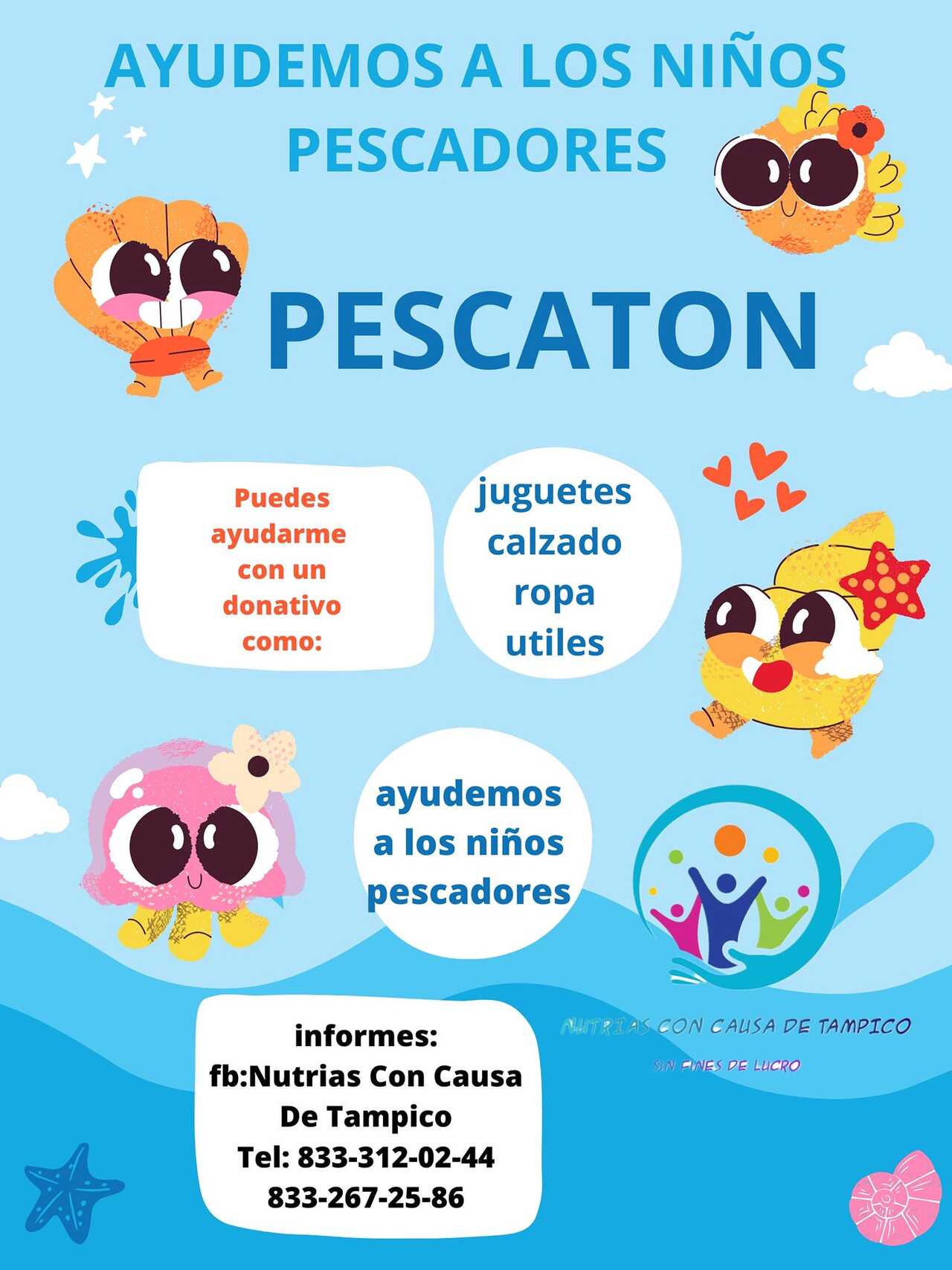 Lanzan en Tampico el Pescatón, campaña para ayudar a hijos de pescadores