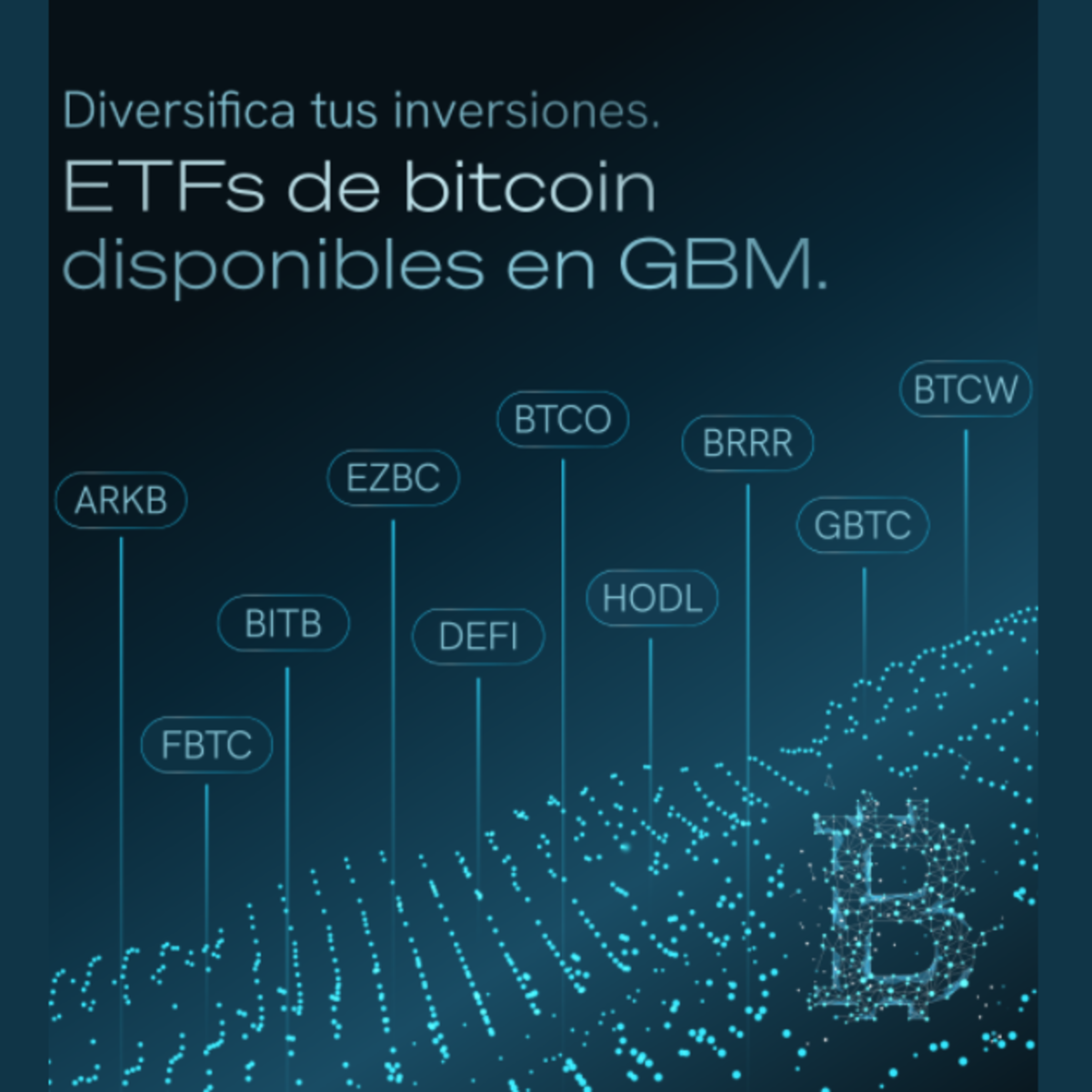 Los inversionistas en México ya pueden adquirir ETFs de Bitcoin a través de GBM