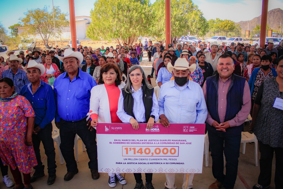 El gobierno de Alfonso Durazo entrega 1.1 mdp al pueblo Guarijío-Makurawe