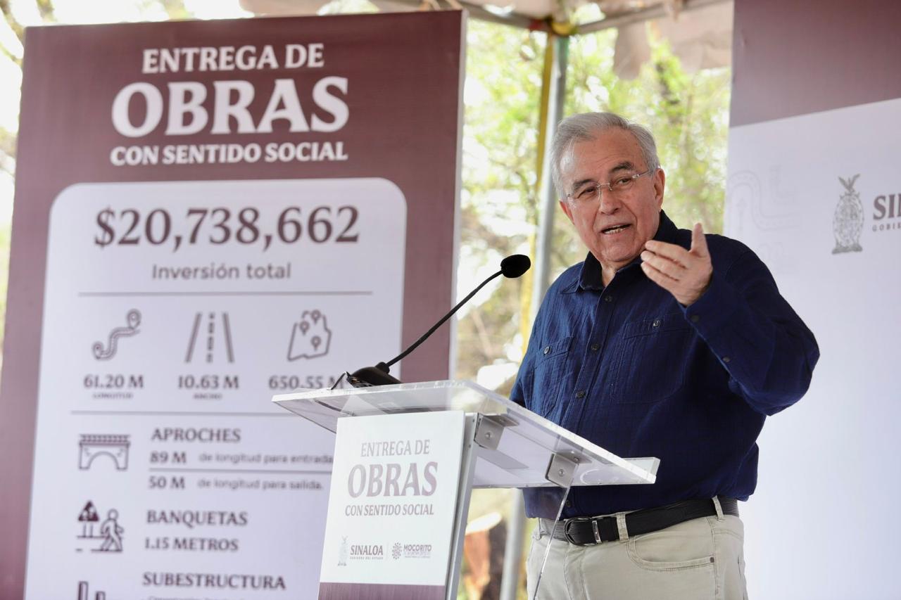 El gobernador Rocha Moya afirma que no recibió dinero del narco en elecciones del 2021