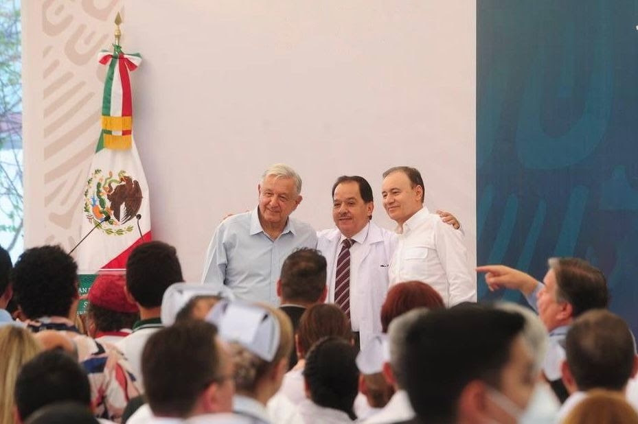 Alfonso Durazo y AMLO supervisan el sistema de salud en Sonora